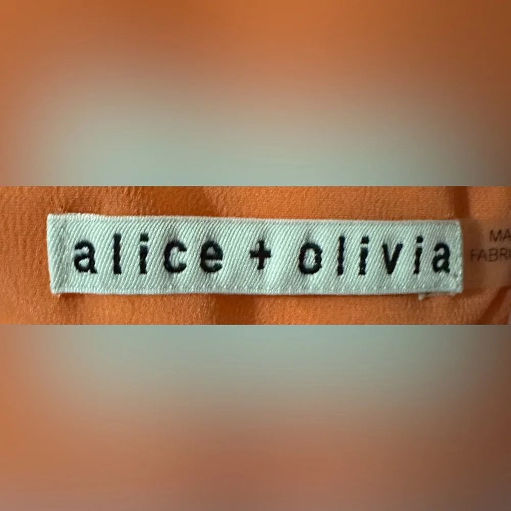 REVOLVE | Alice + Olivia Sleeveless Fierra Mini Cami Dress in Coral